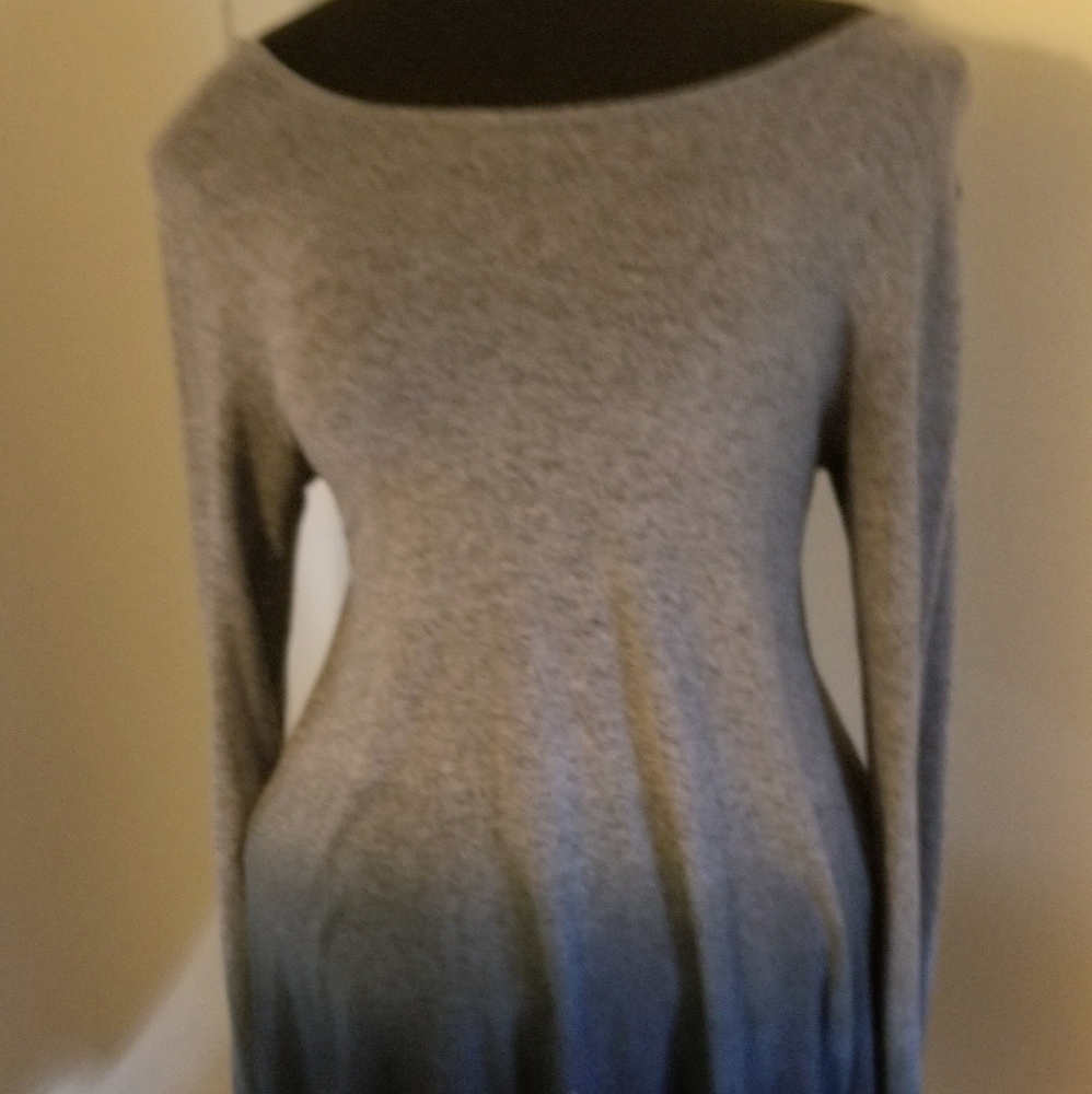 Francesca's Gray-Navt Ombre Sweater Dress